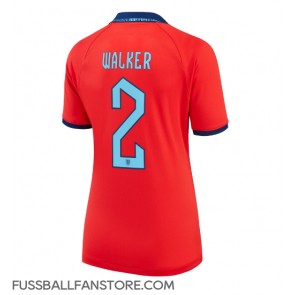 England Kyle Walker #2 Replik Auswärtstrikot Damen WM 2022 Kurzarm